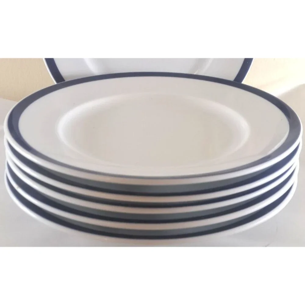 Vintage Williams Sonoma Brasserie Blue Dinner Plates Set Of 6 Japan 11